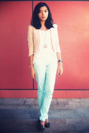 Peach Lace Blazers, White Shirts, Light Blue Mint Green ...