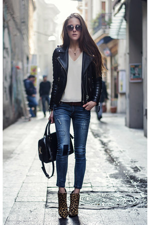 blue jean leather jacket