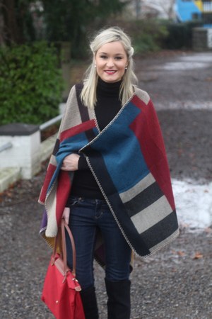 cape primark jeans sheinside topshop turtle neck boots its chictopia