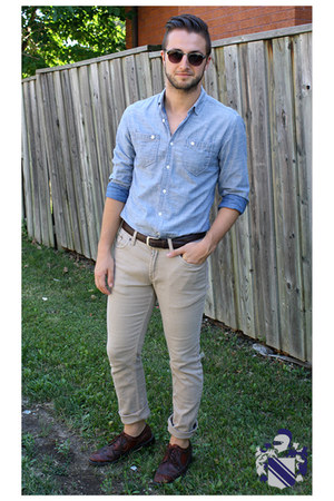 Blue Dress Shirt Black Brown Shoes s light blue chambray le chateau shirts brown Blue Dress Shirt Black Brown Shoes s light blue chambray le chateau shirts brown