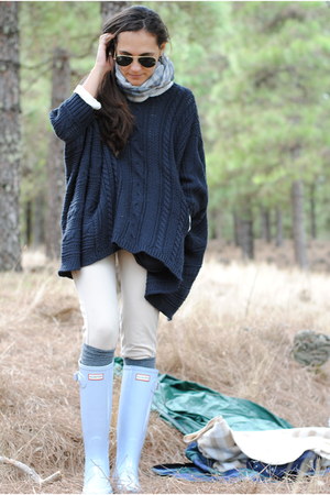 light blue hunter boots