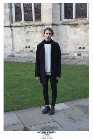 topman black coat