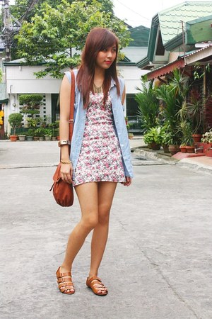 dark pink floral dress