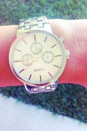 mimco silver watch