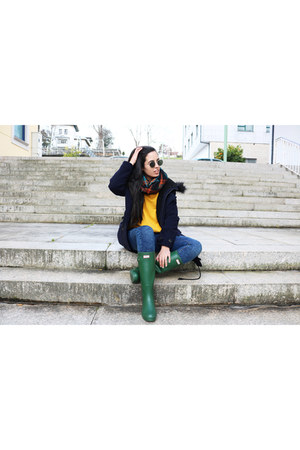 mustard hunter boots