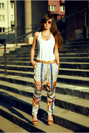 pants boho sandals wedges burnt orange zara lulus chictopia