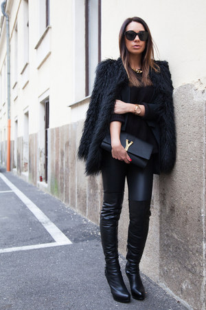 guess black fur boots