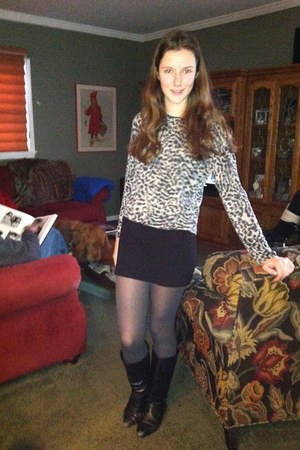 Skirts, Vintage Boots, Sweaters, Tights | "1-9-12" by ibroadway42