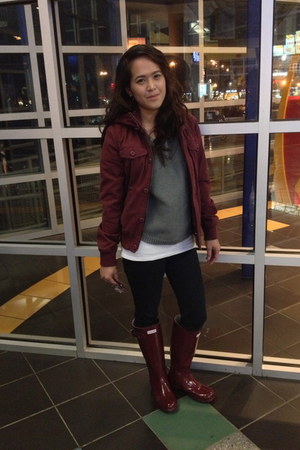 hunter burgundy boots