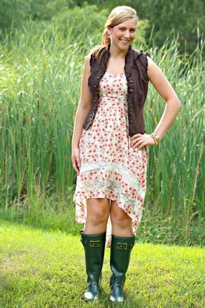 army green rain boots