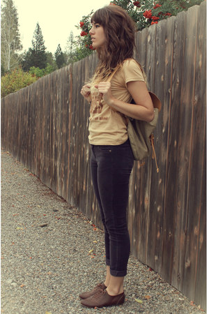 Deep Purple Corduroy Pants, Neutral Backpack Bags, Brown
