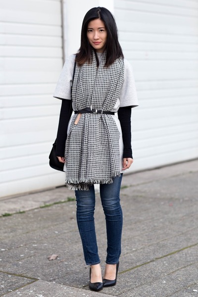 scarf, belt, dress